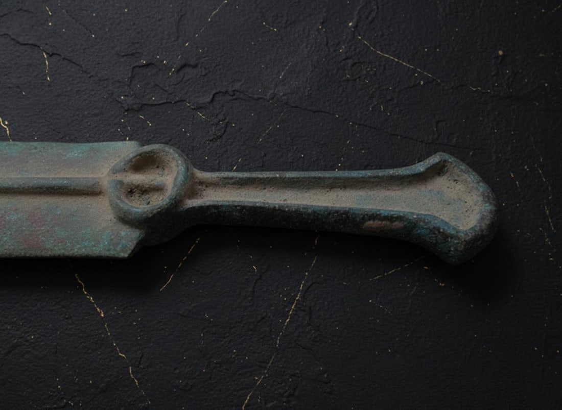 Ancient Luristan Bronze Dagger Antique Persian Style Sword Akinak Weapon - 5