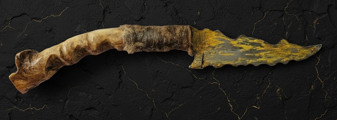 Antique Apache Belt Knife with Stag Bone Handle ca 1930 Native American Museum Piece - 3