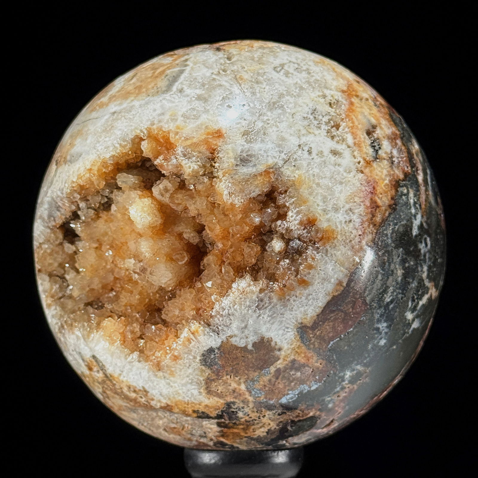 Wonderful set of a crystal sphere and a large cube calcite cluster - 7