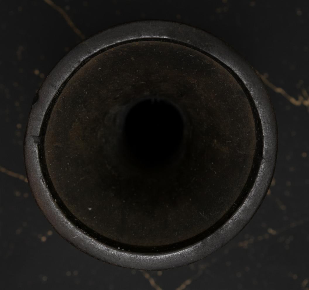 Asian Bronze Gu Form Arrow Vase Chinese Japanese Style Vessel 4.75 Inch - 8