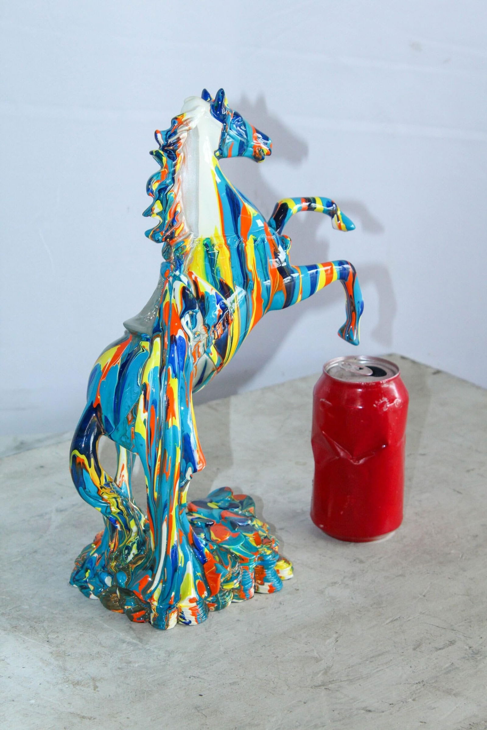 Multicolor Rearing Horse Statue Abstract Art Décor 11" x 6" x 14"H - 5