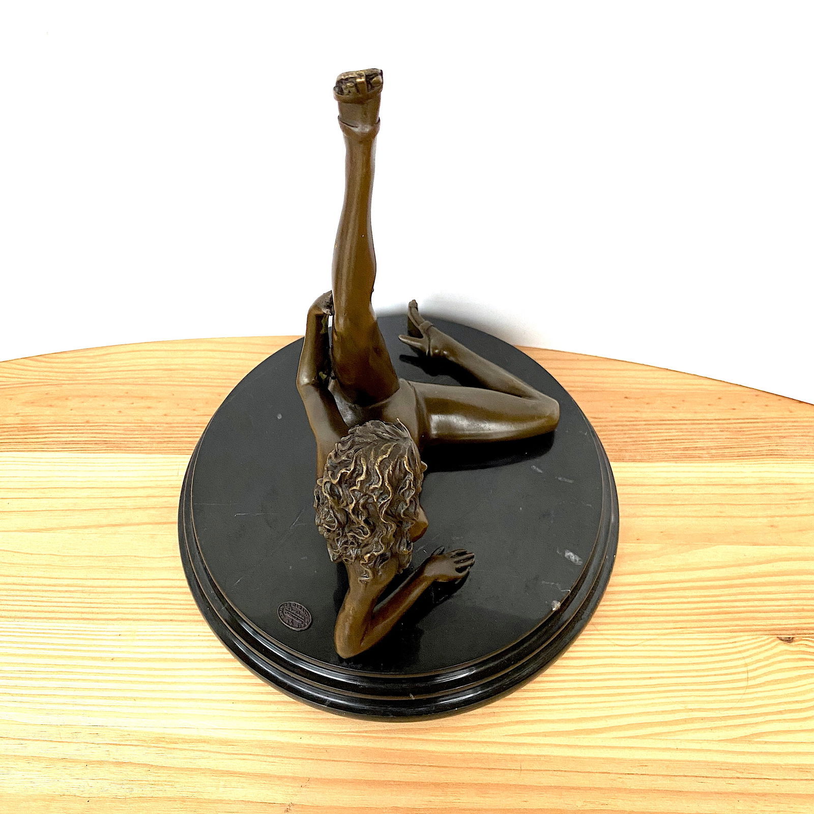 Signed Bronze Girl Statue by Malchi - 5