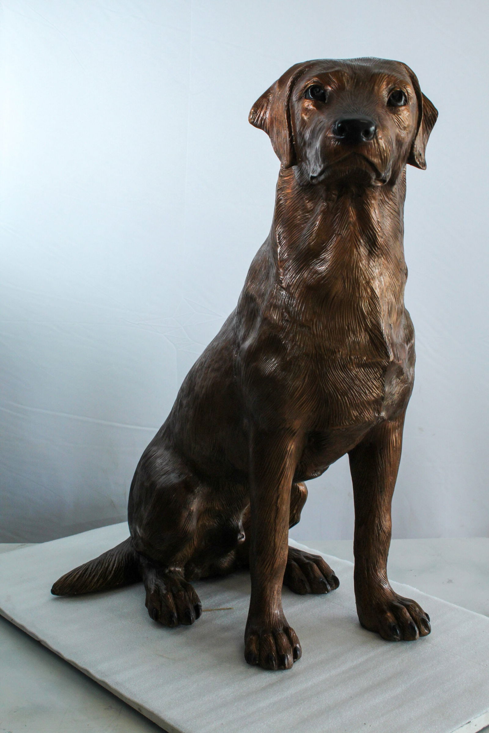 Bronze Labrador Retriever Statue - Life-Size Indoor/Outdoor Dog Sculpture,Wax Casting, Realistic - 11