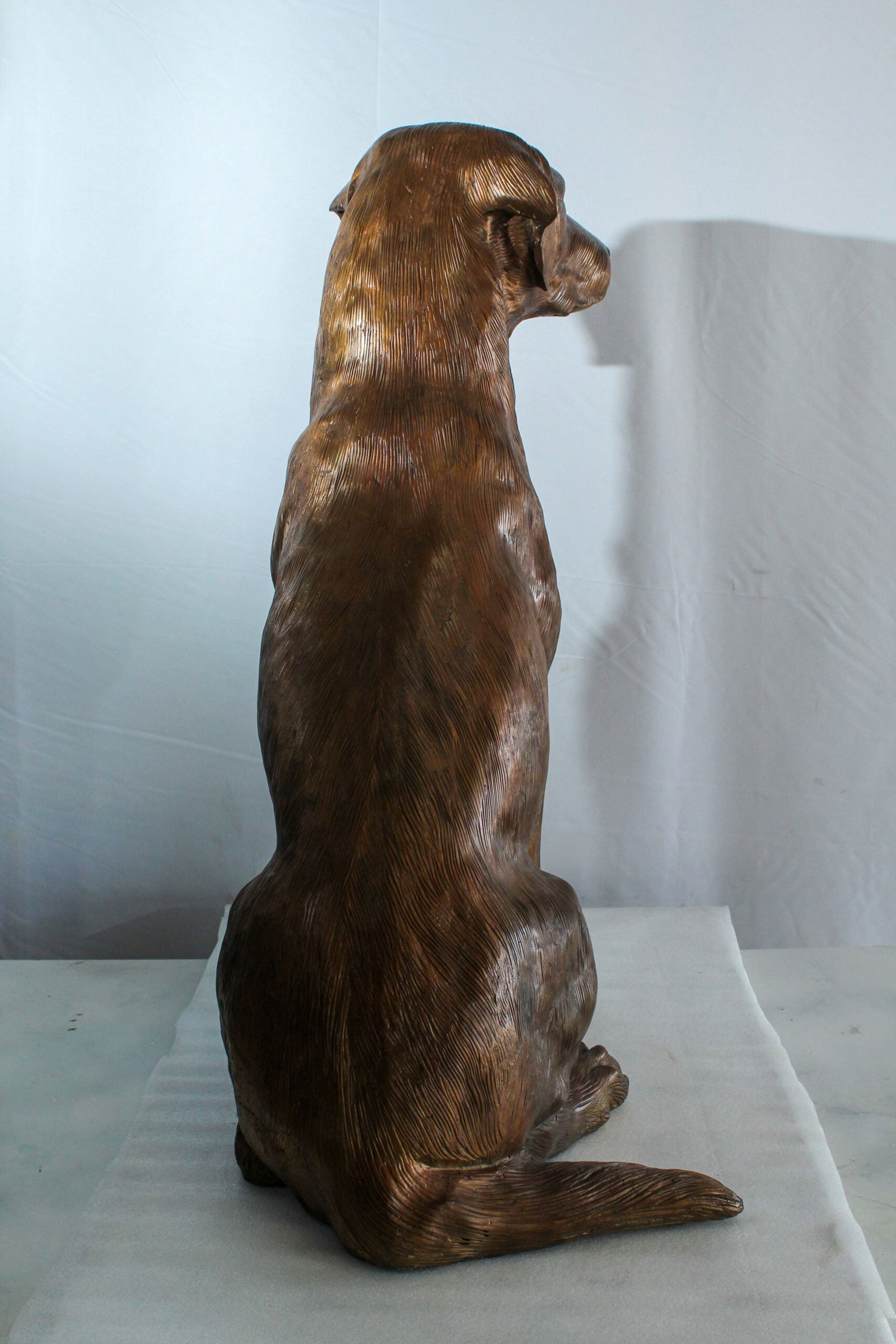 Bronze Labrador Retriever Statue - Life-Size Indoor/Outdoor Dog Sculpture,Wax Casting, Realistic - 4