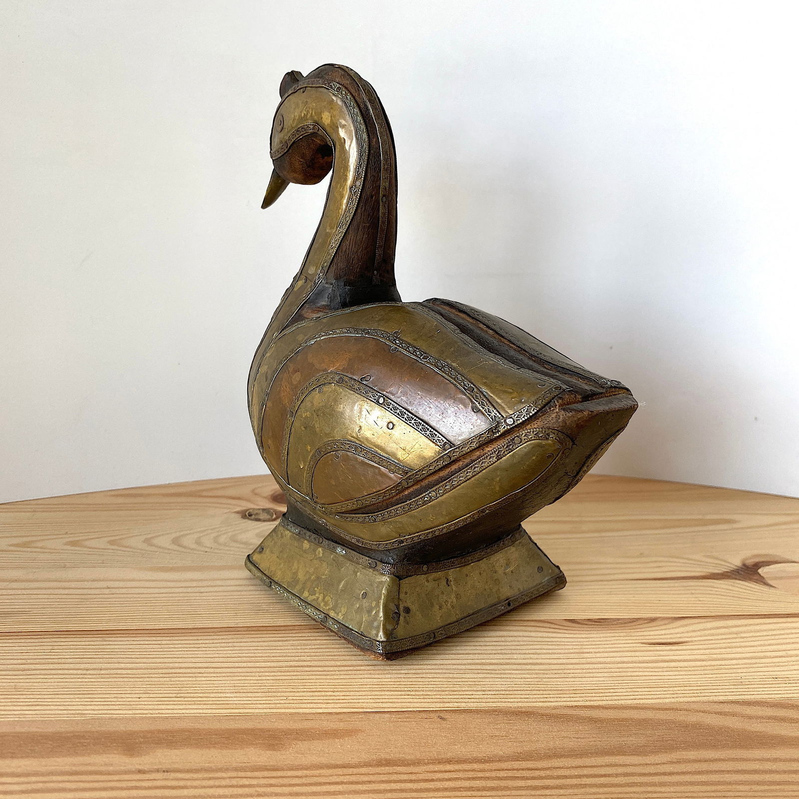 Brass copper duck statue - 3