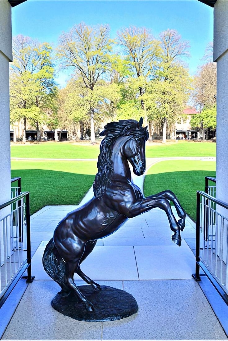 Quarter Horse Rearing, Life Size Bronze Statue, Equestrian Art 72" x 34" x 83"H - 3