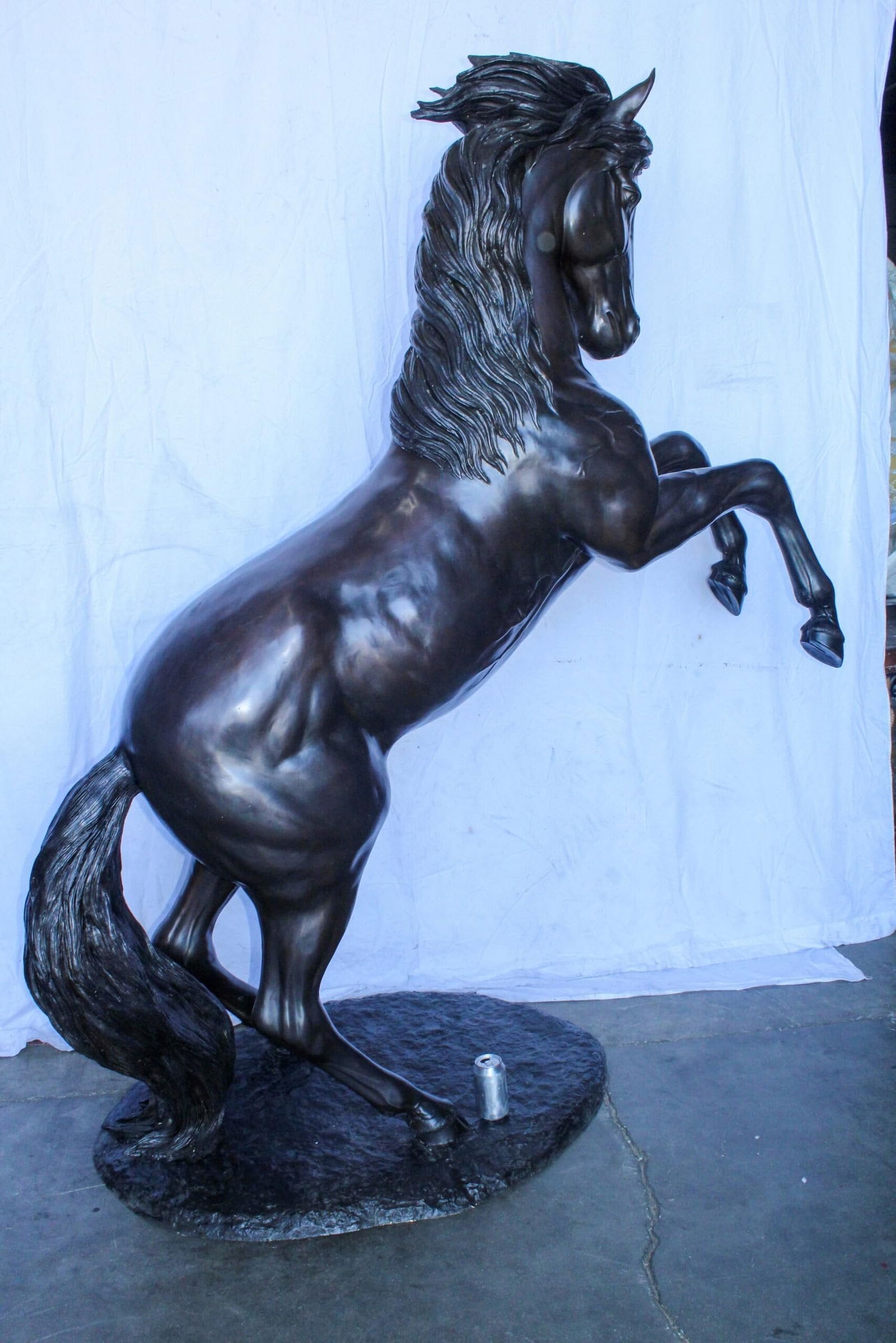 Quarter Horse Rearing, Life Size Bronze Statue, Equestrian Art 72" x 34" x 83"H - 5