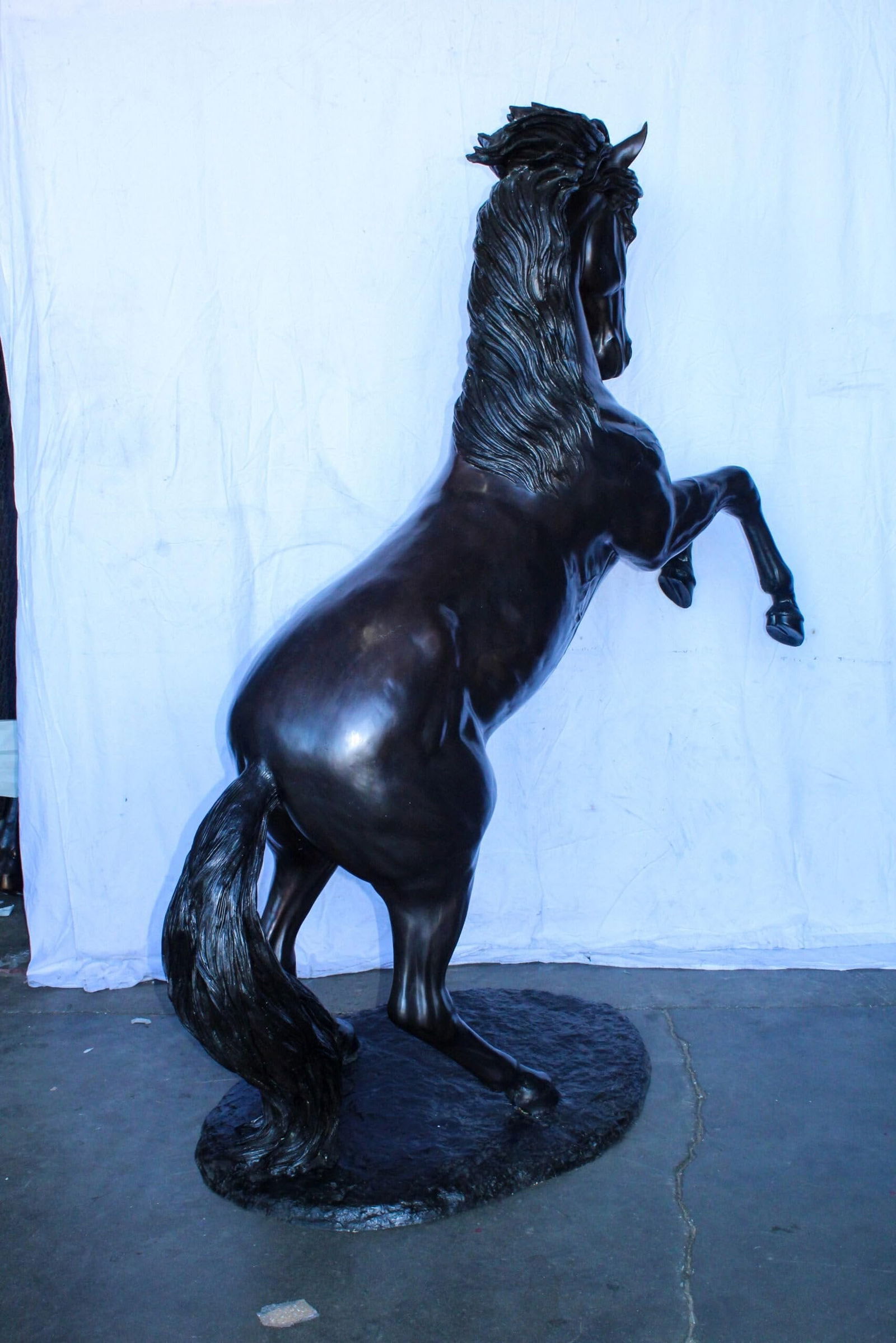 Quarter Horse Rearing, Life Size Bronze Statue, Equestrian Art 72" x 34" x 83"H - 7