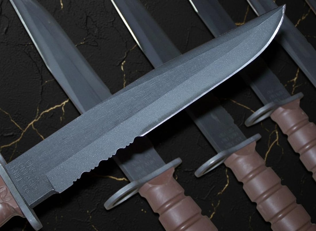 1 Genuine USMC OKC-3S Bayonet Knife Ontario Knife Co USA Made Surplus with MOLLE Sheath - 2