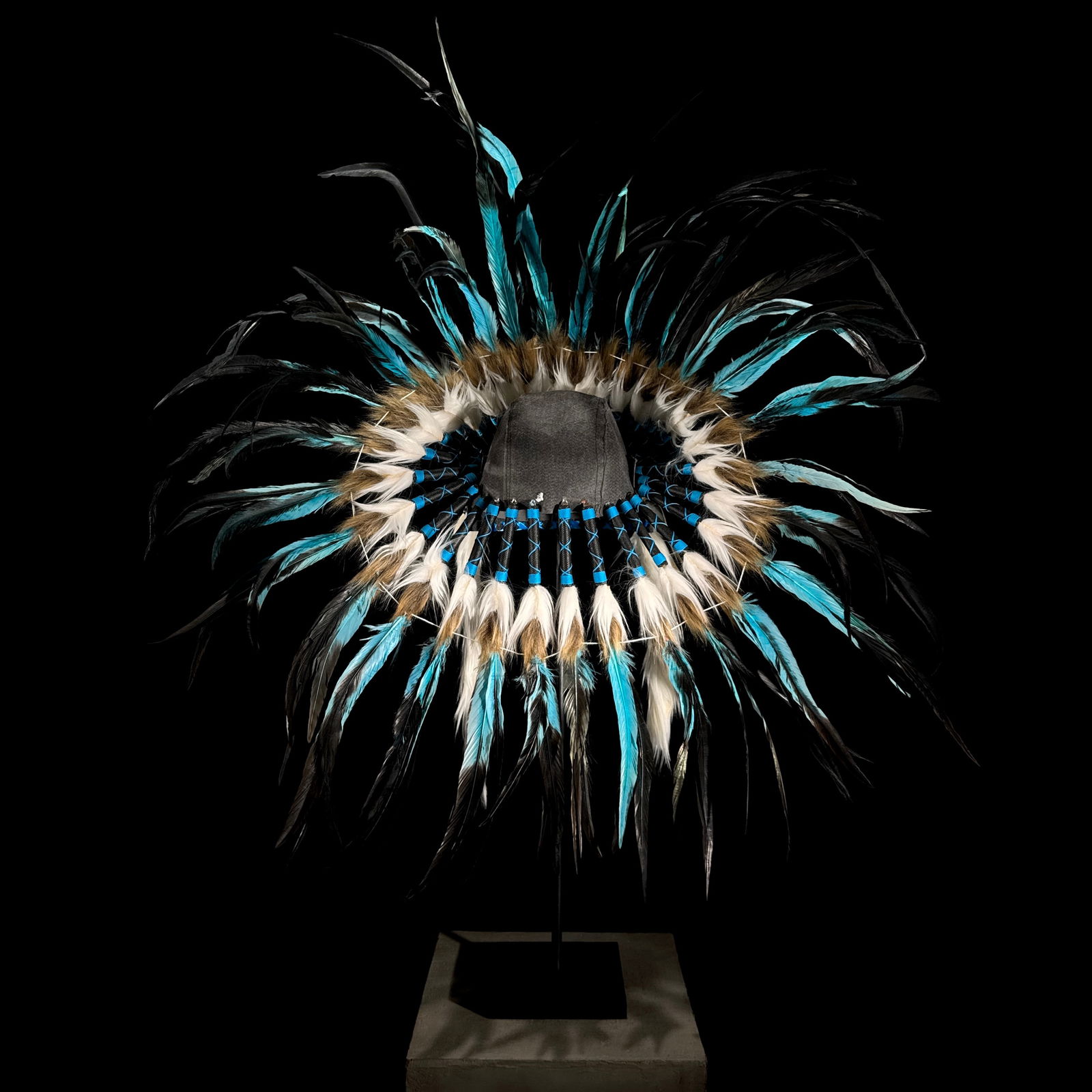 Beautiful remake of an Indian Headdress on a custom stand - 10