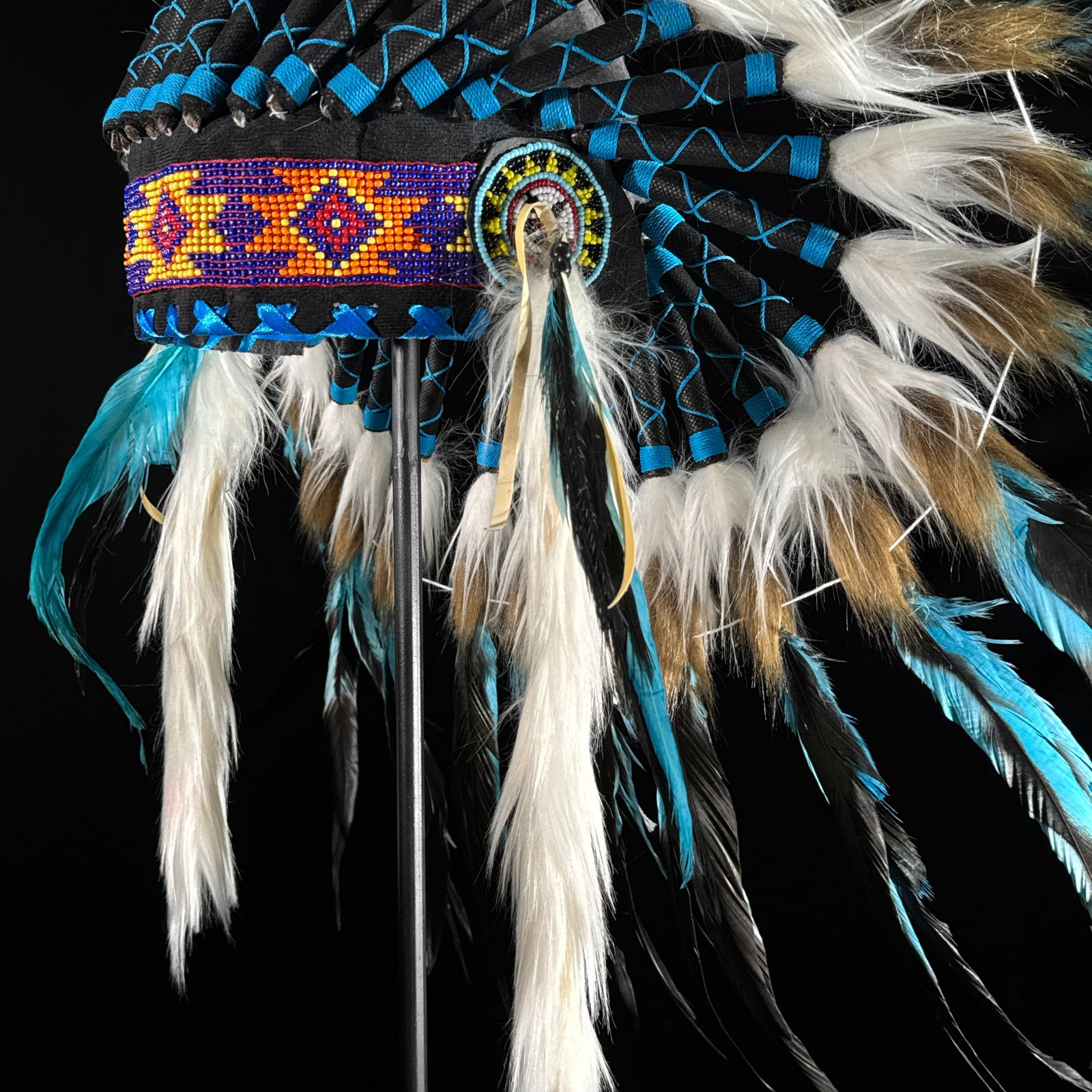 Beautiful remake of an Indian Headdress on a custom stand - 4
