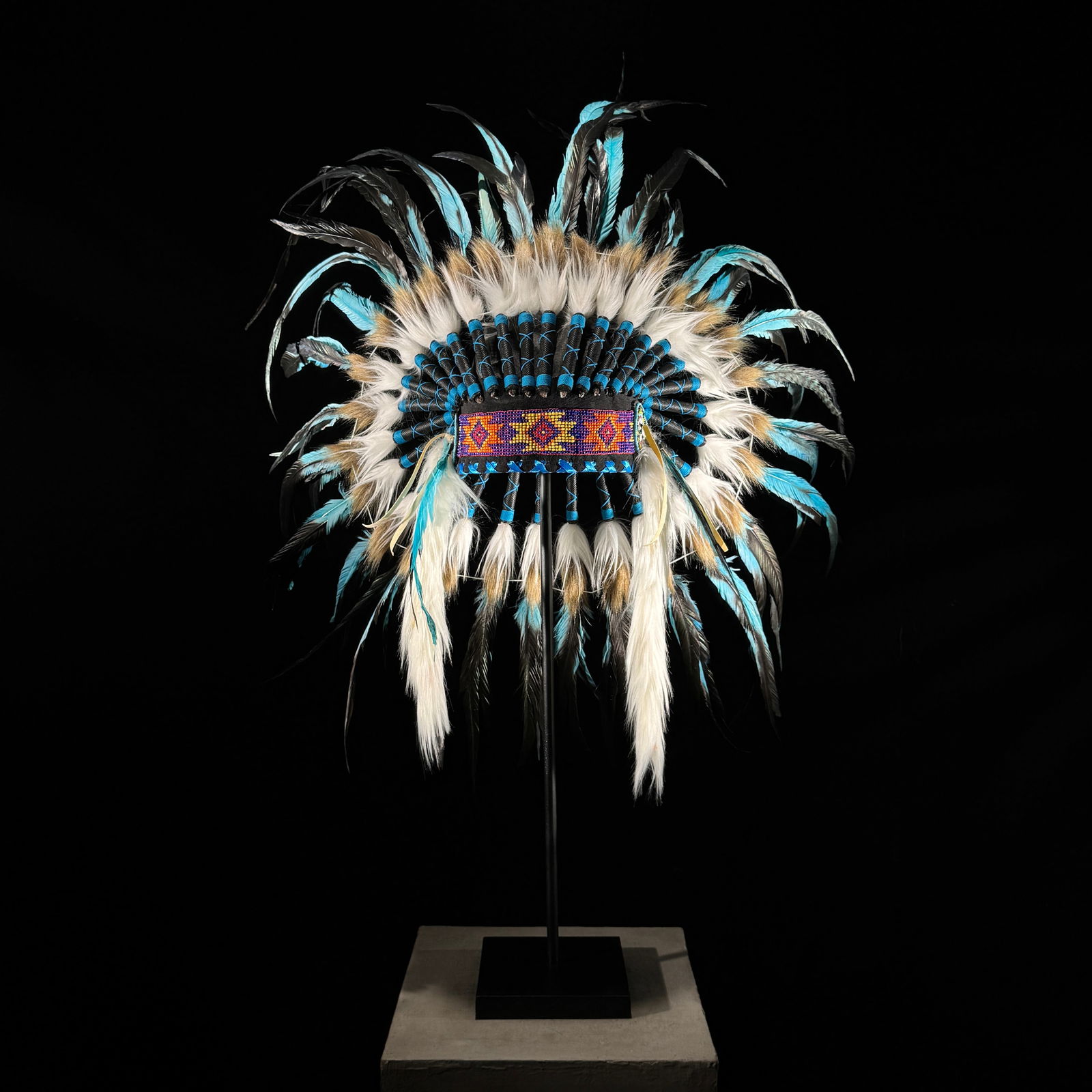 Beautiful remake of an Indian Headdress on a custom stand - 5