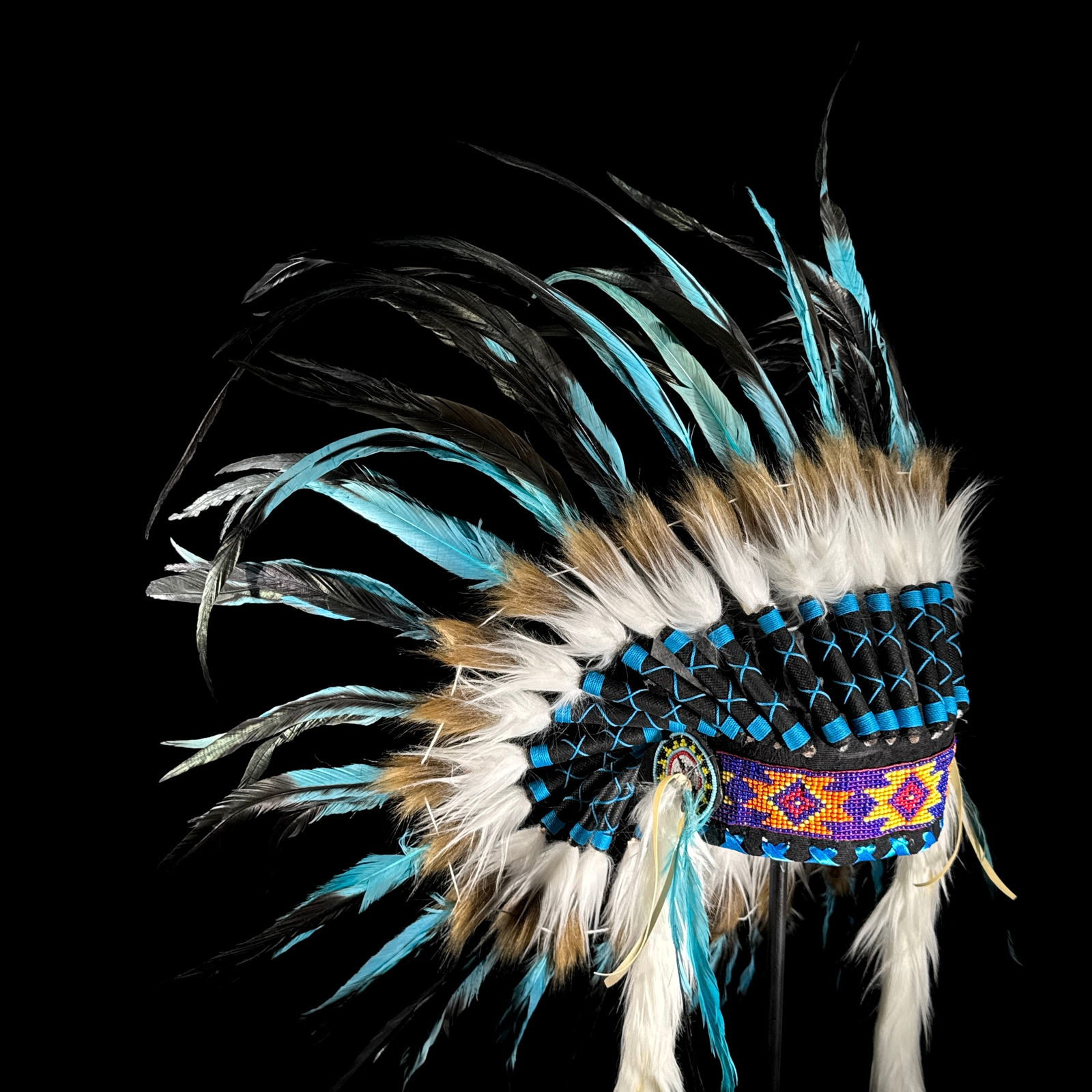 Beautiful remake of an Indian Headdress on a custom stand - 9