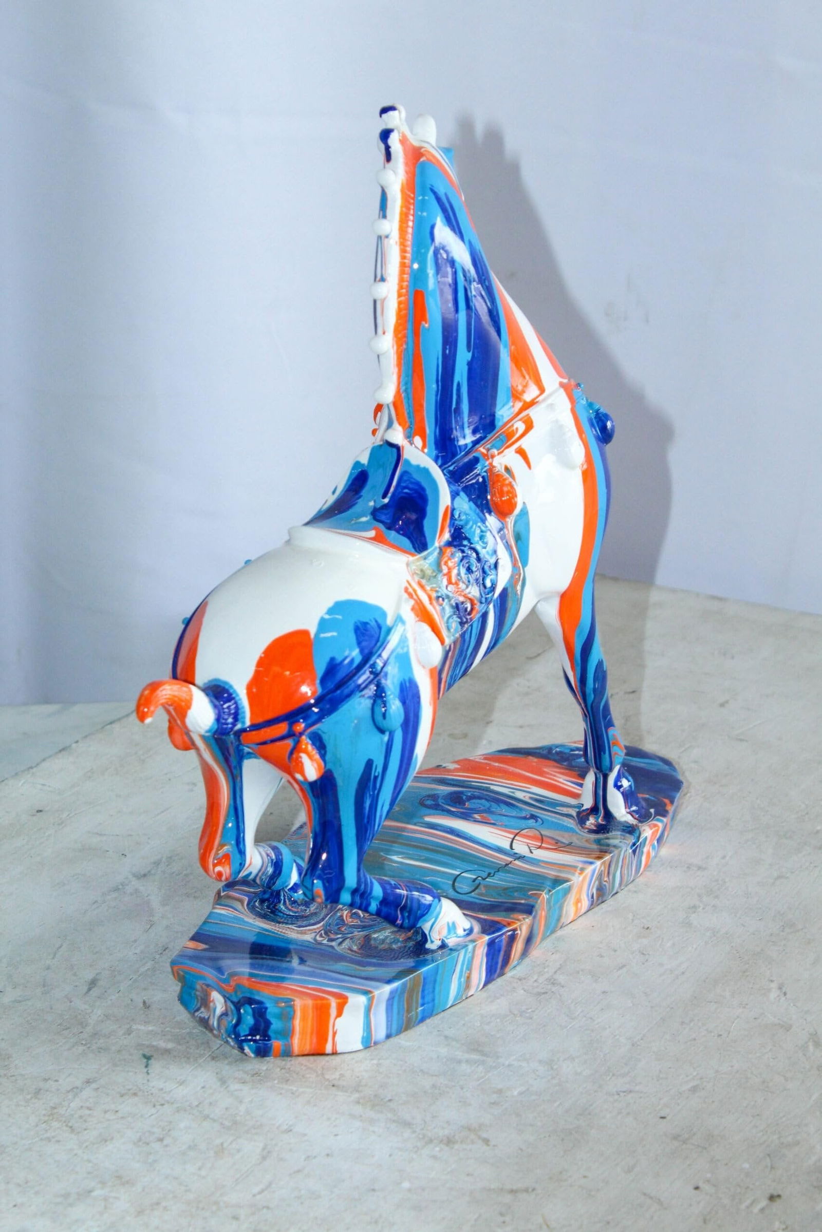 Modern Color Splash Horse Statue Tabletop Home Decor 13" x 6" x 13"H - 5
