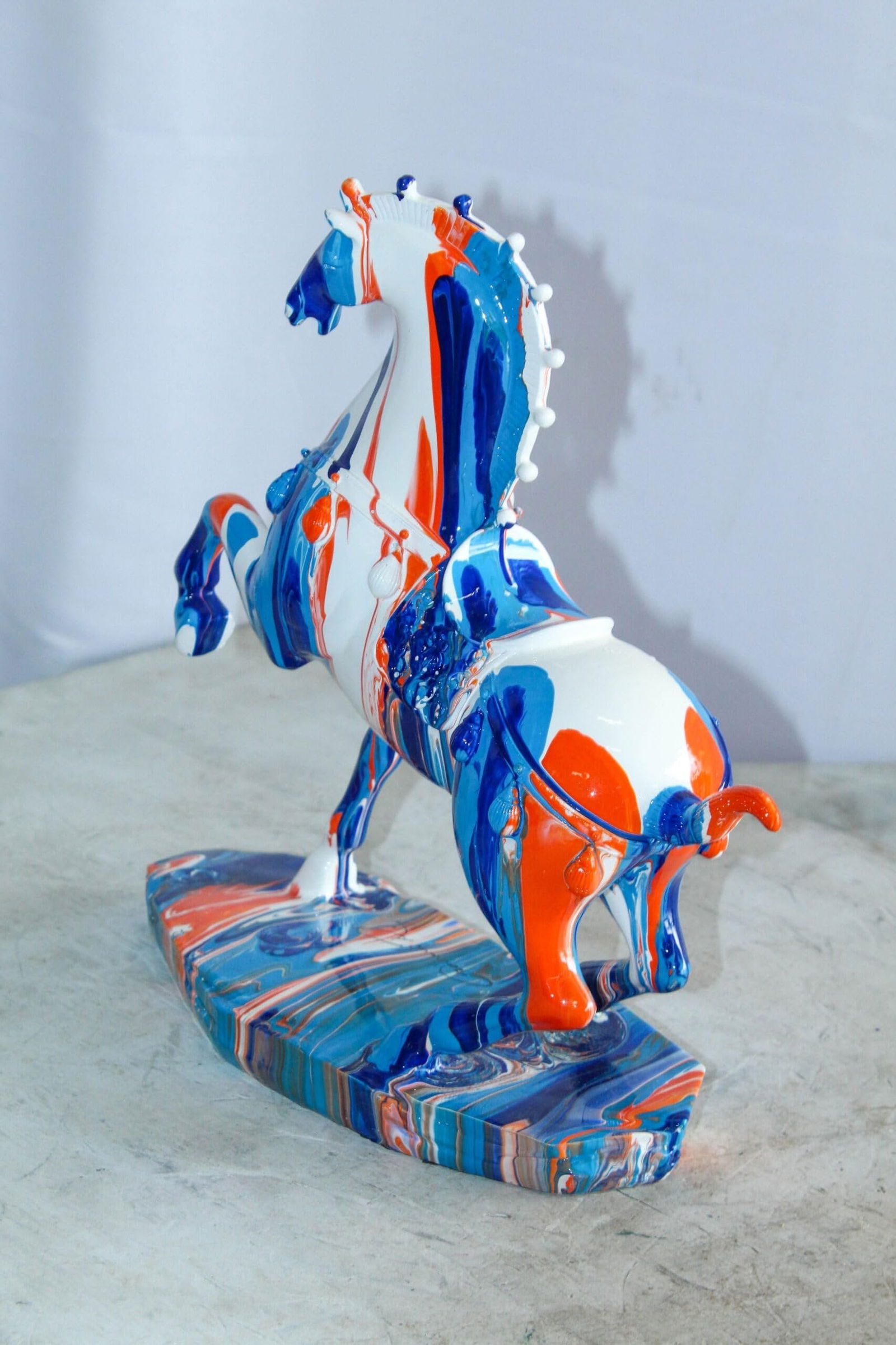 Modern Color Splash Horse Statue Tabletop Home Decor 13" x 6" x 13"H - 7