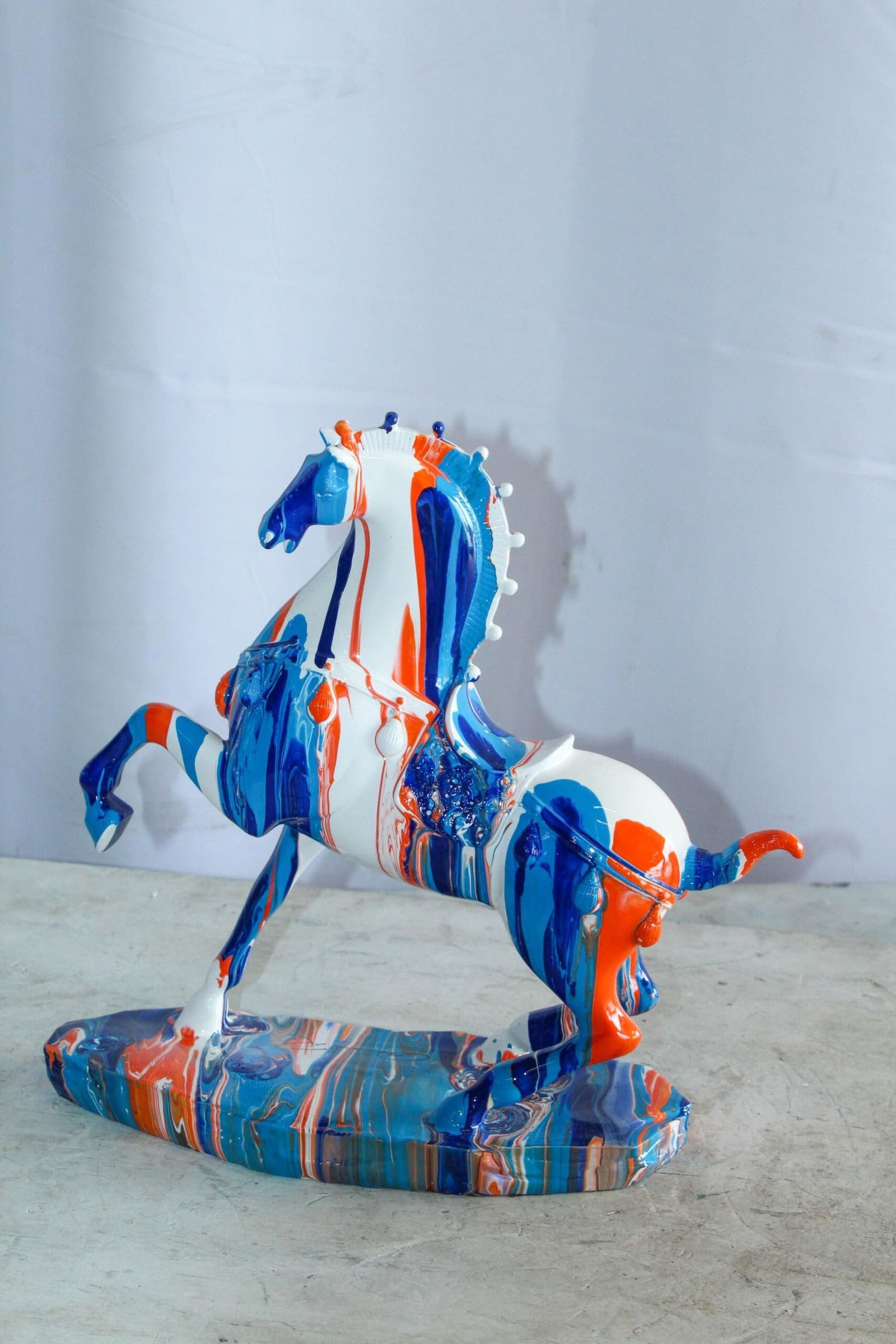 Modern Color Splash Horse Statue Tabletop Home Decor 13" x 6" x 13"H - 8