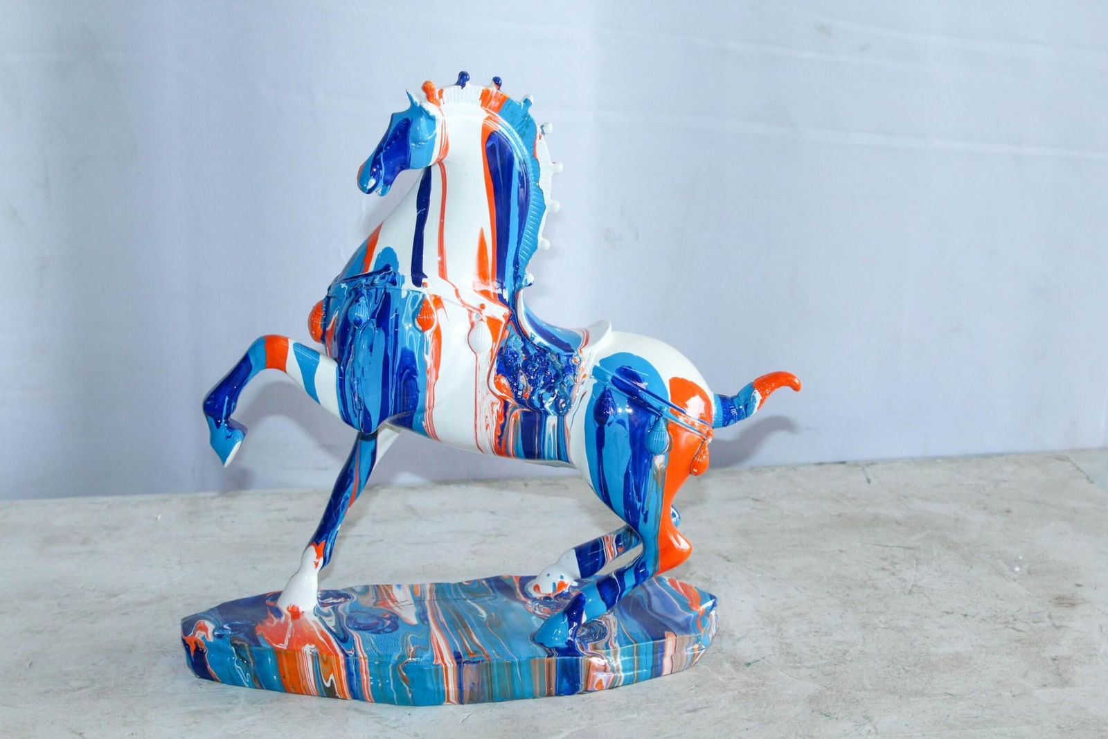 Modern Color Splash Horse Statue Tabletop Home Decor 13" x 6" x 13"H - 9