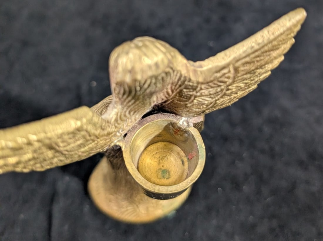 Heavy Solid Brass Angel Candle Holder 6" Vintage Candlestick Made in India by Jainson - 8
