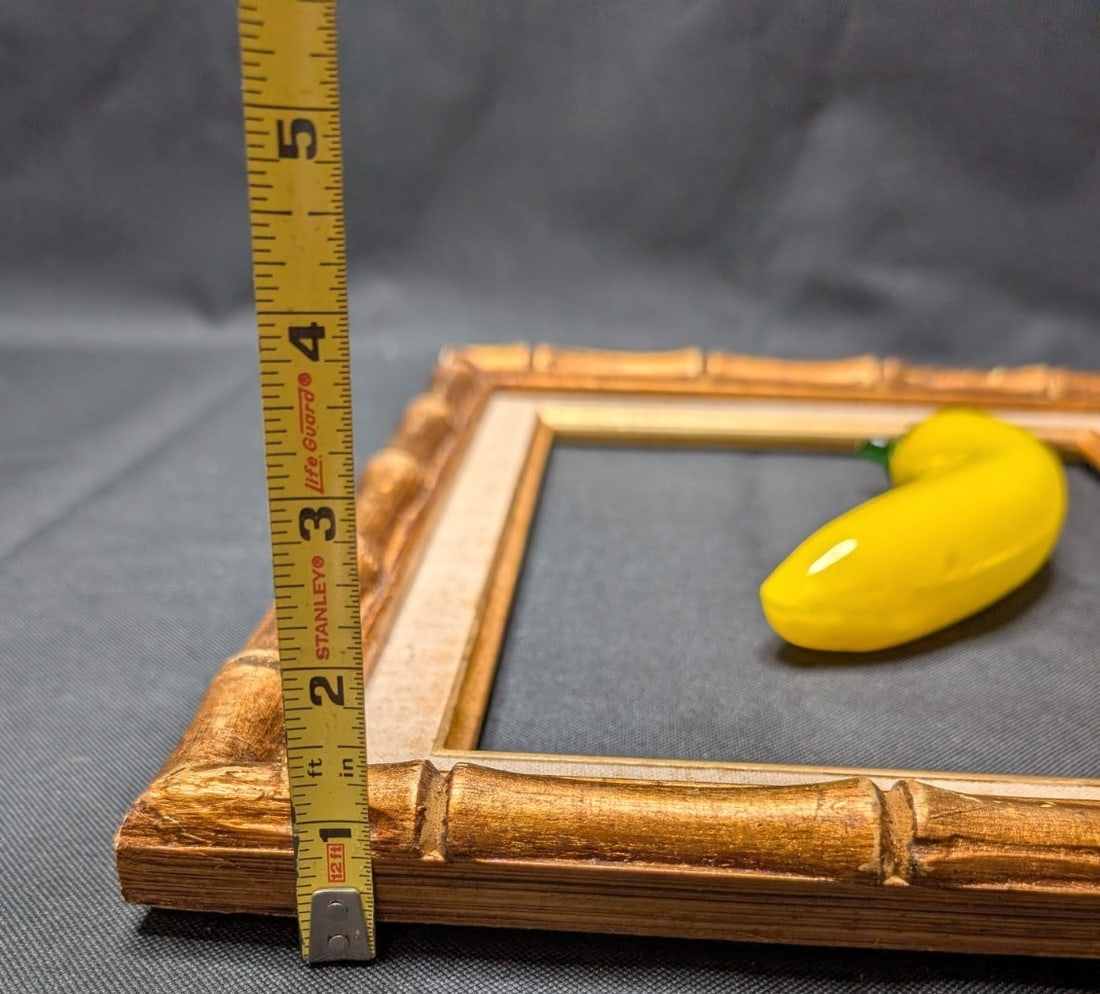 Vintage Hollywood Regency Picture Frame Carved Bamboo Style Gilt Wood 8.5x11.5 - 6
