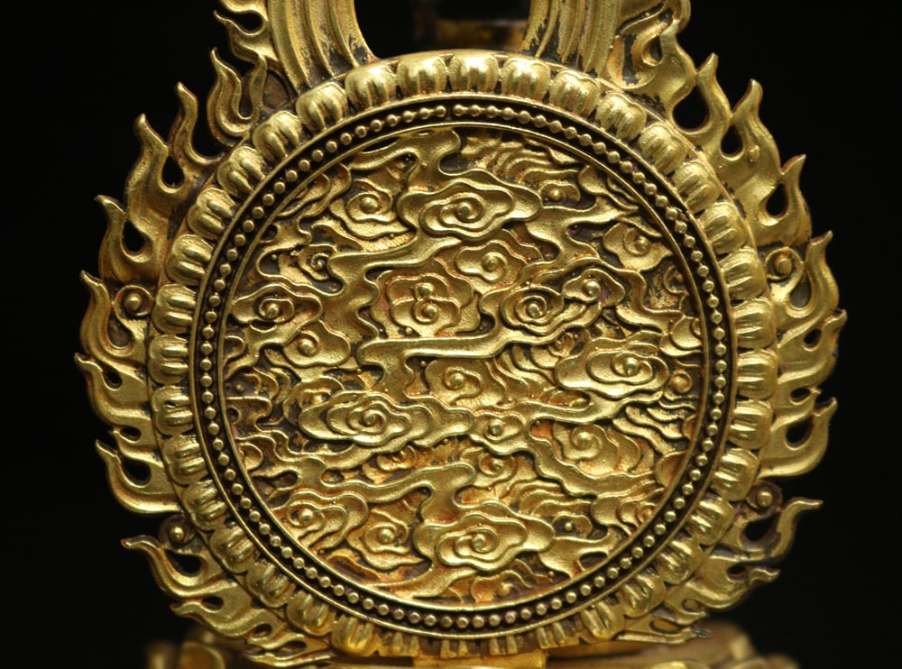 Gilt Gold Beonze Buddha Statue - 5