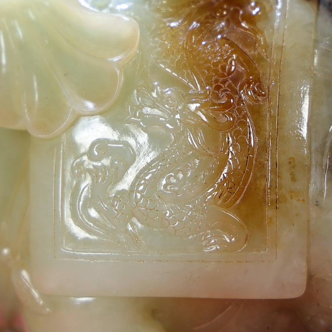 A Pair Hetian Jade Elephant Candlestick Statue - 9