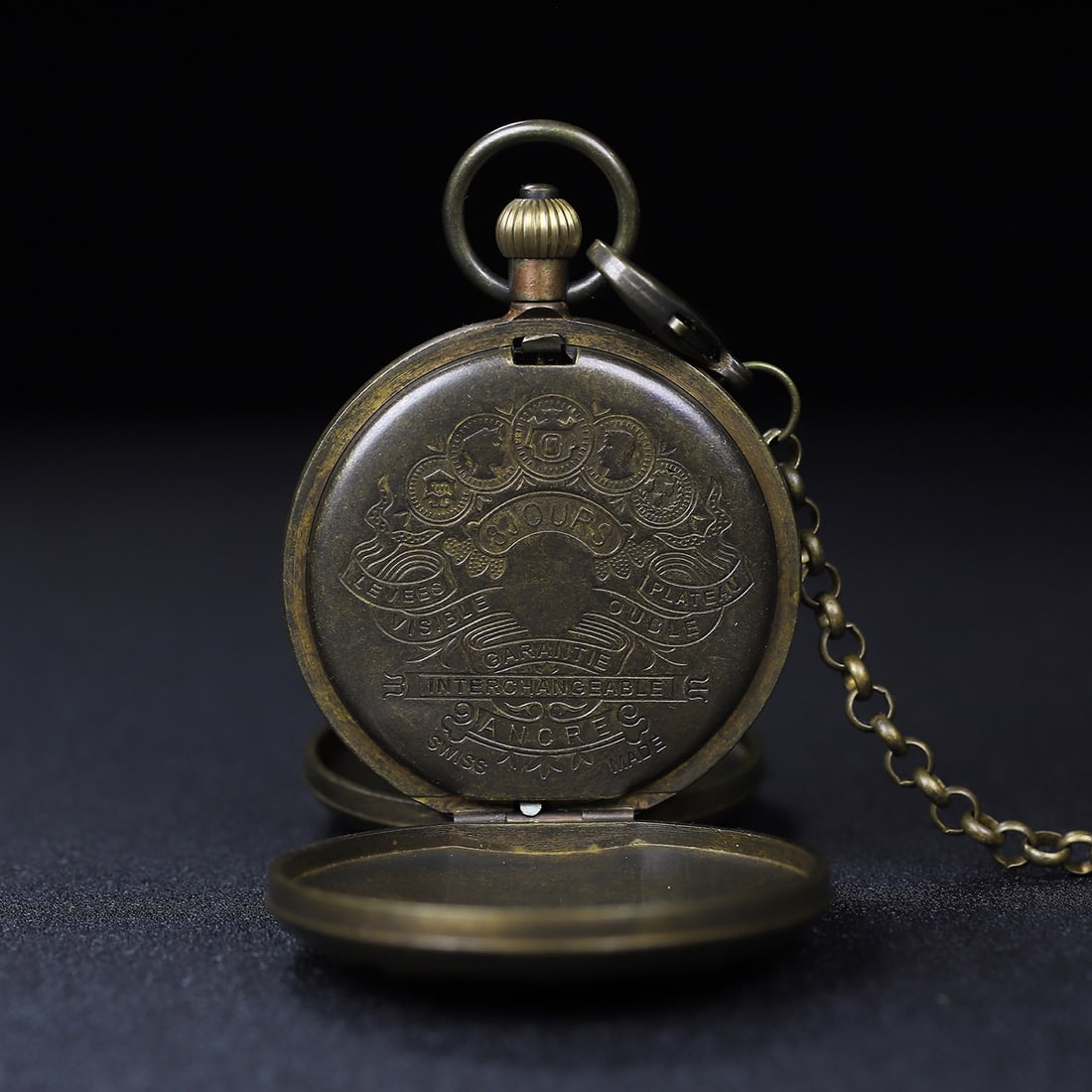 Bronze Mechanical Pocket Watch - 6