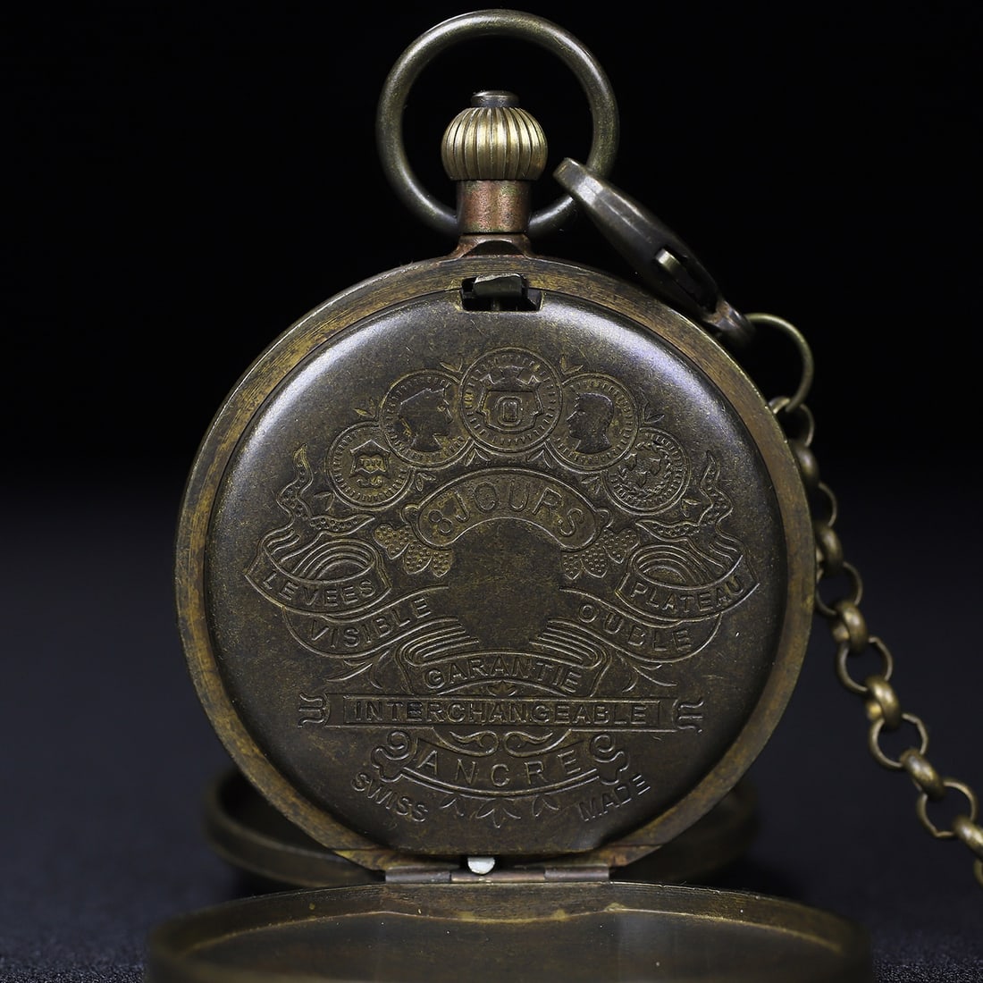 Bronze Mechanical Pocket Watch - 7