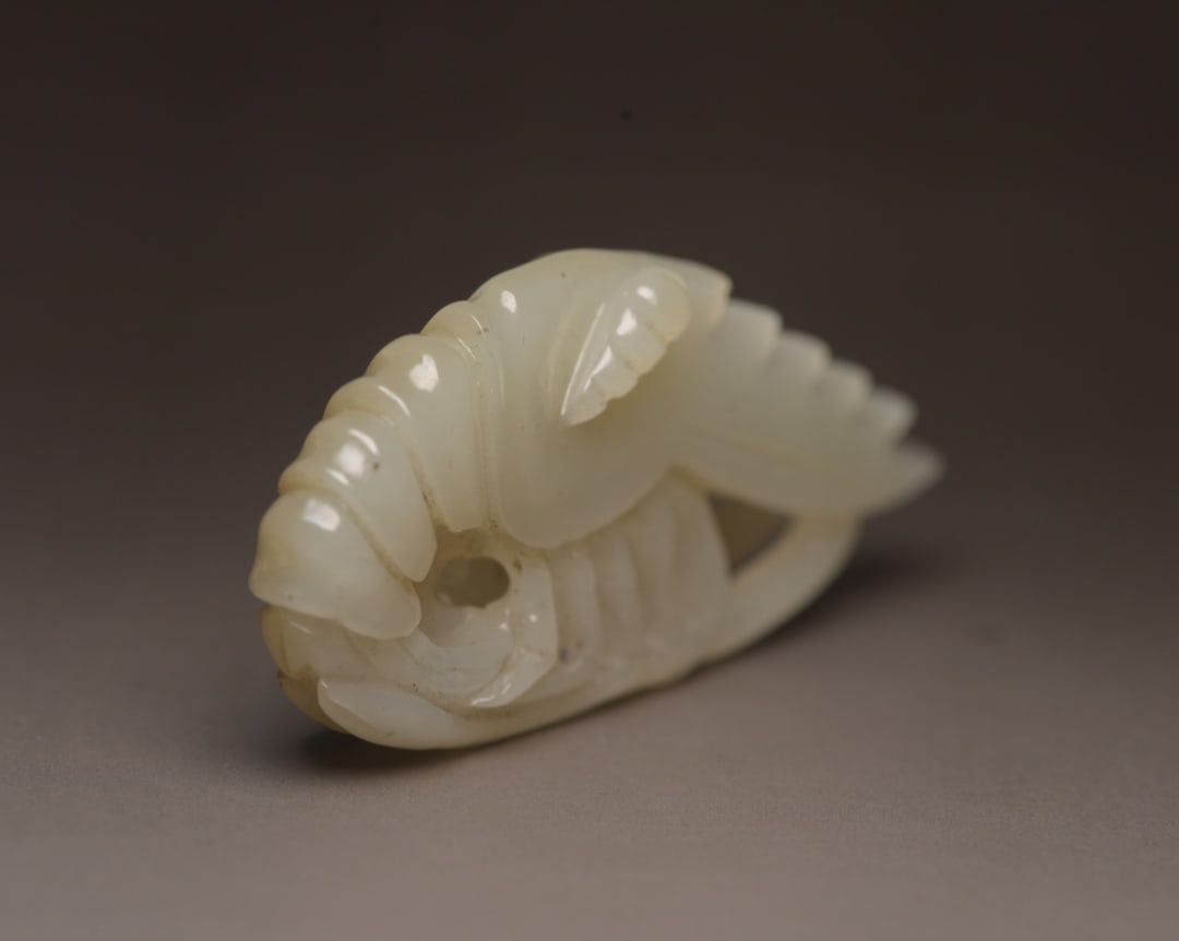 Hetian Jade Hand-carved Pendant - Lobster - 4