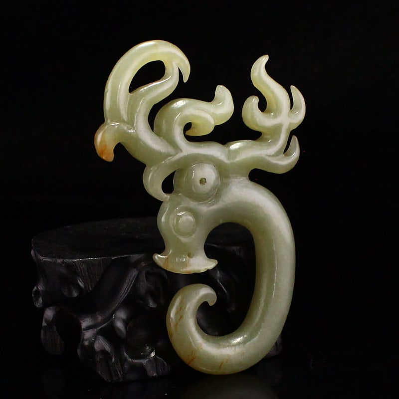 Hetian Jade Pendant - Deer - 2