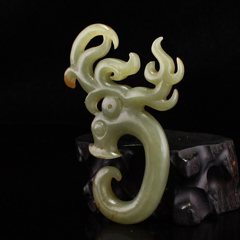 Hetian Jade Pendant - Deer - 3