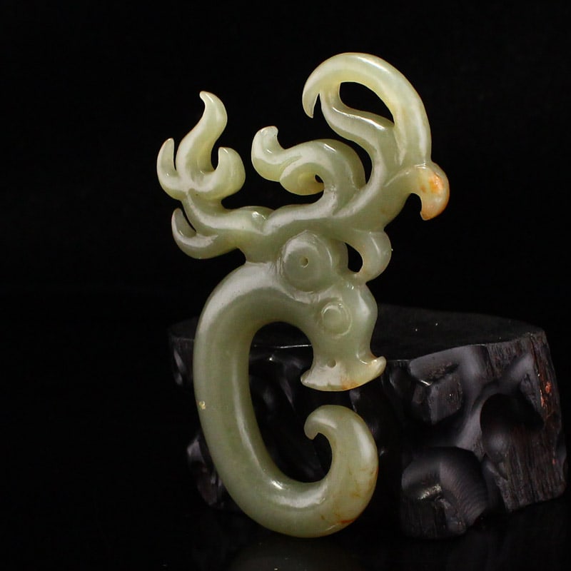 Hetian Jade Pendant - Deer - 4