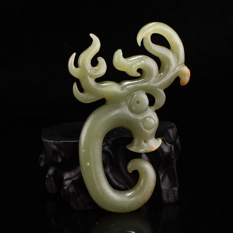 Hetian Jade Pendant - Deer - 6