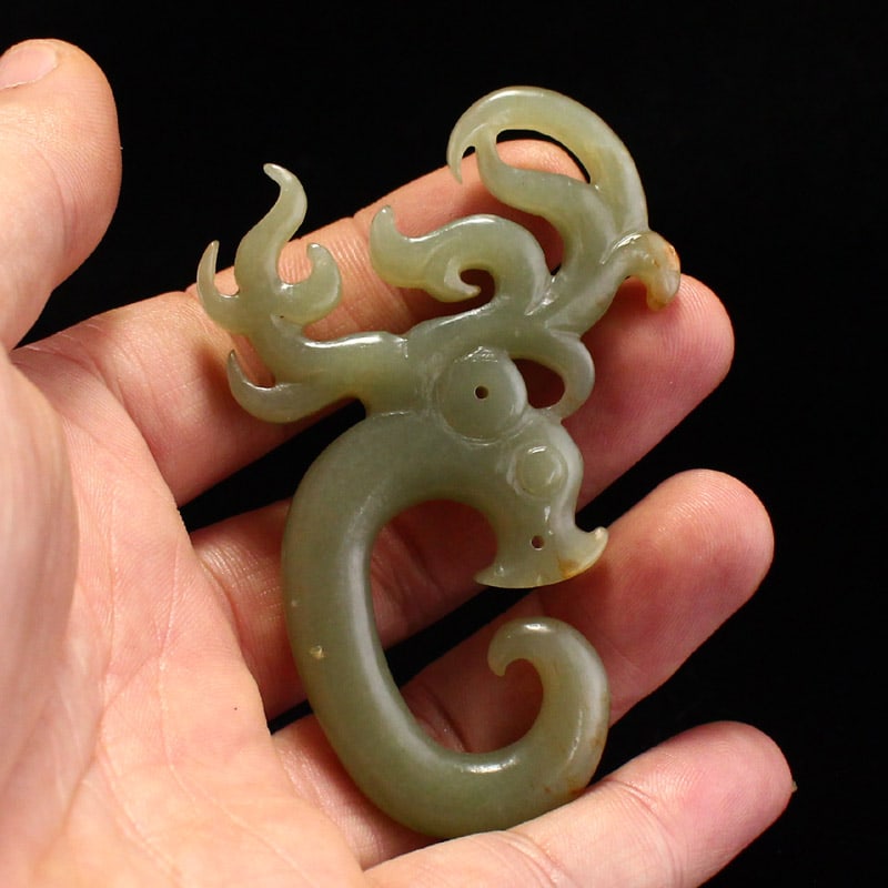 Hetian Jade Pendant - Deer - 7