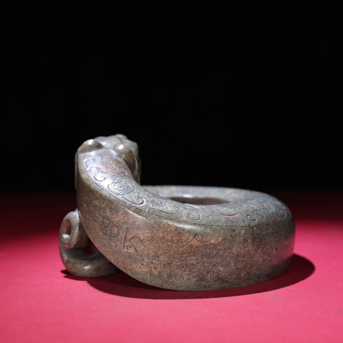 Hetian Jade Statue - Dragon,Old - 3