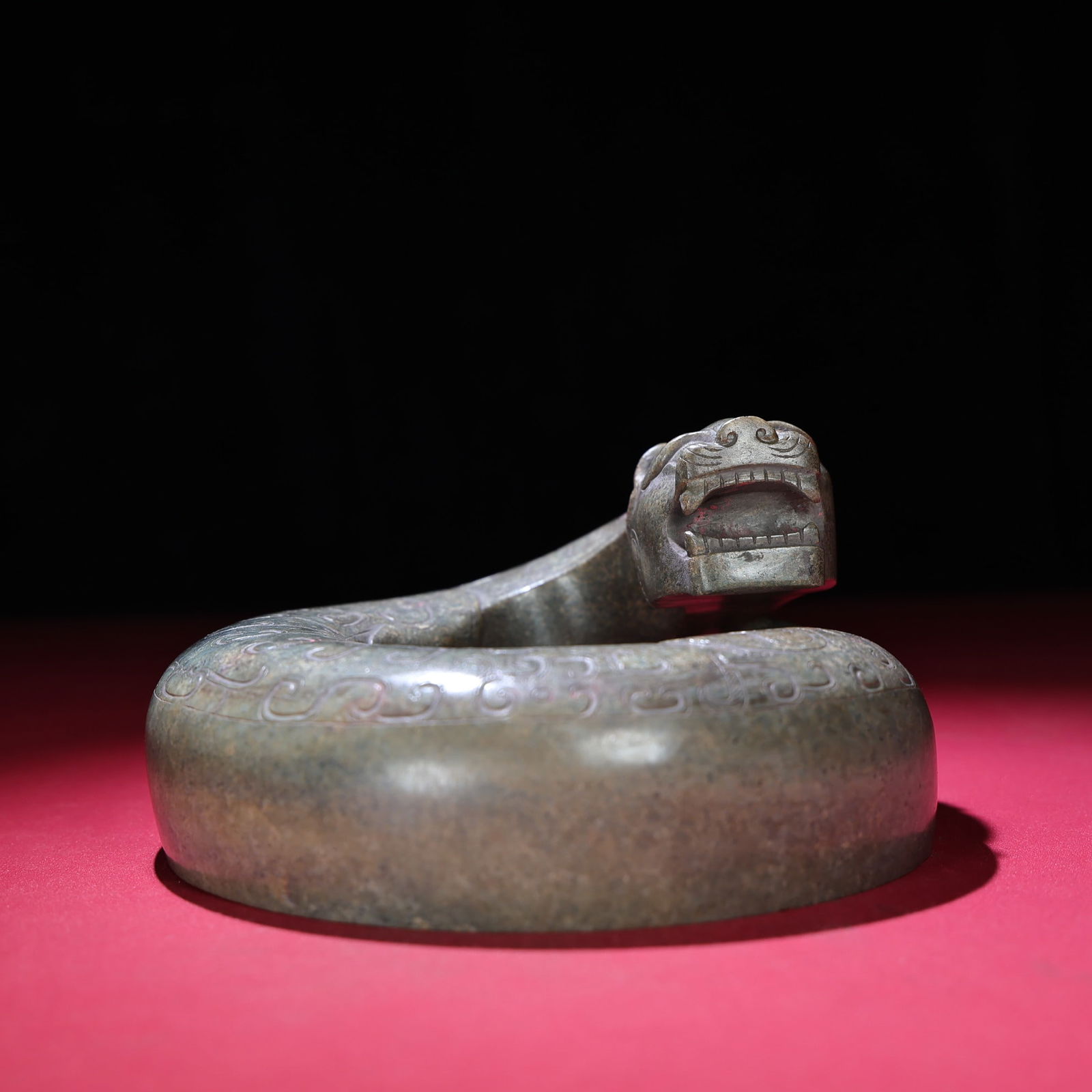 Hetian Jade Statue - Dragon,Old - 5