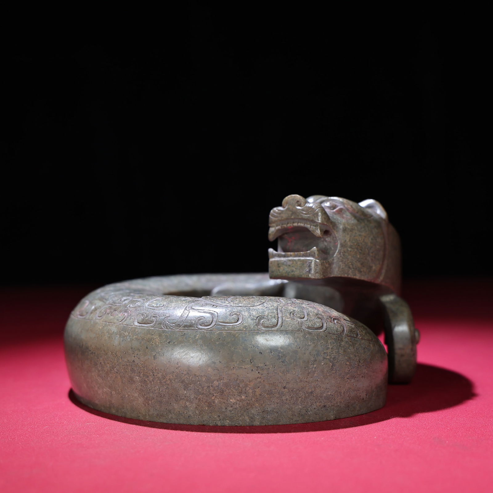 Hetian Jade Statue - Dragon,Old - 6