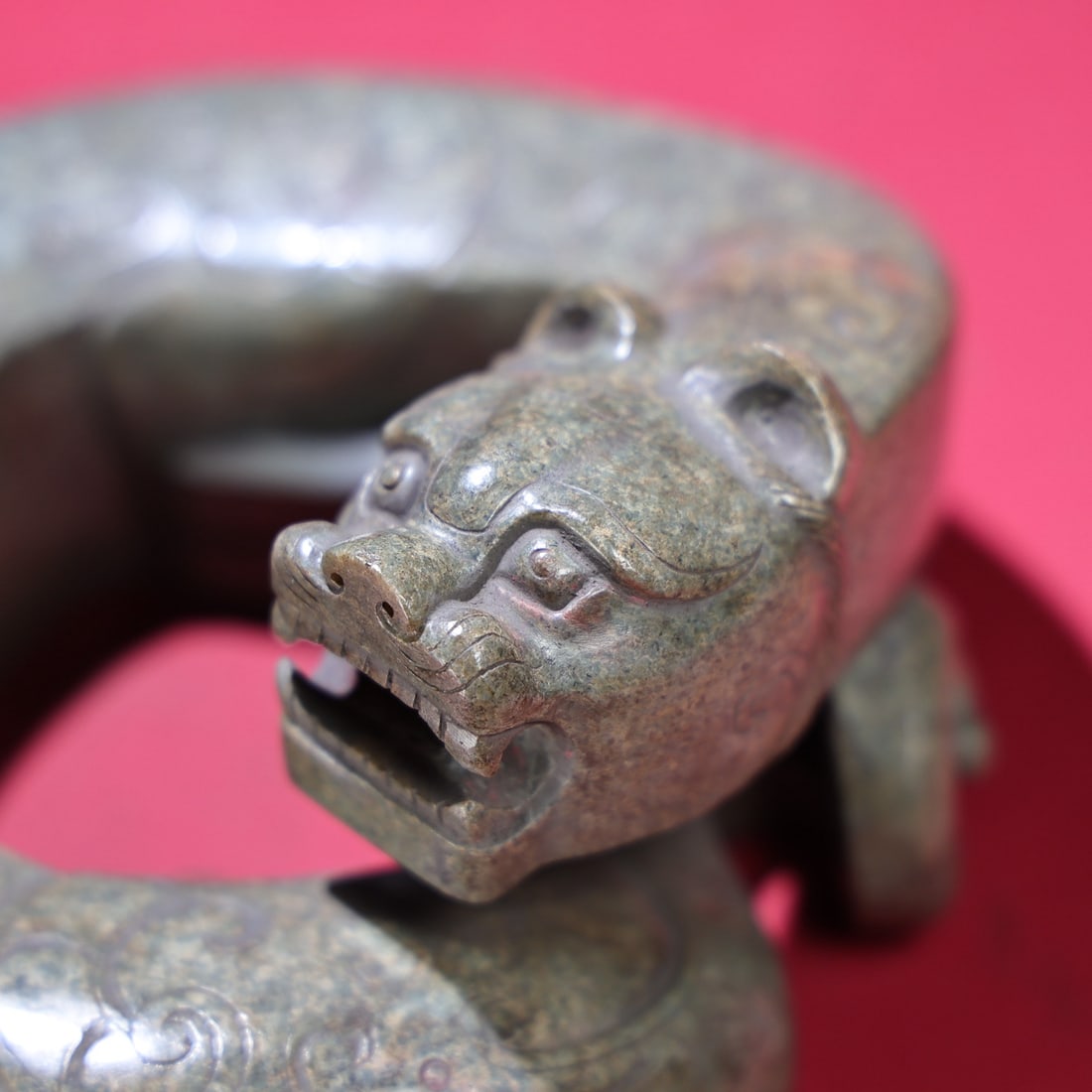 Hetian Jade Statue - Dragon,Old - 8