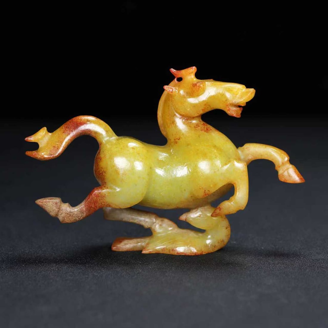 A Pair Hetian Jade Horse & Swallow Statue - 4