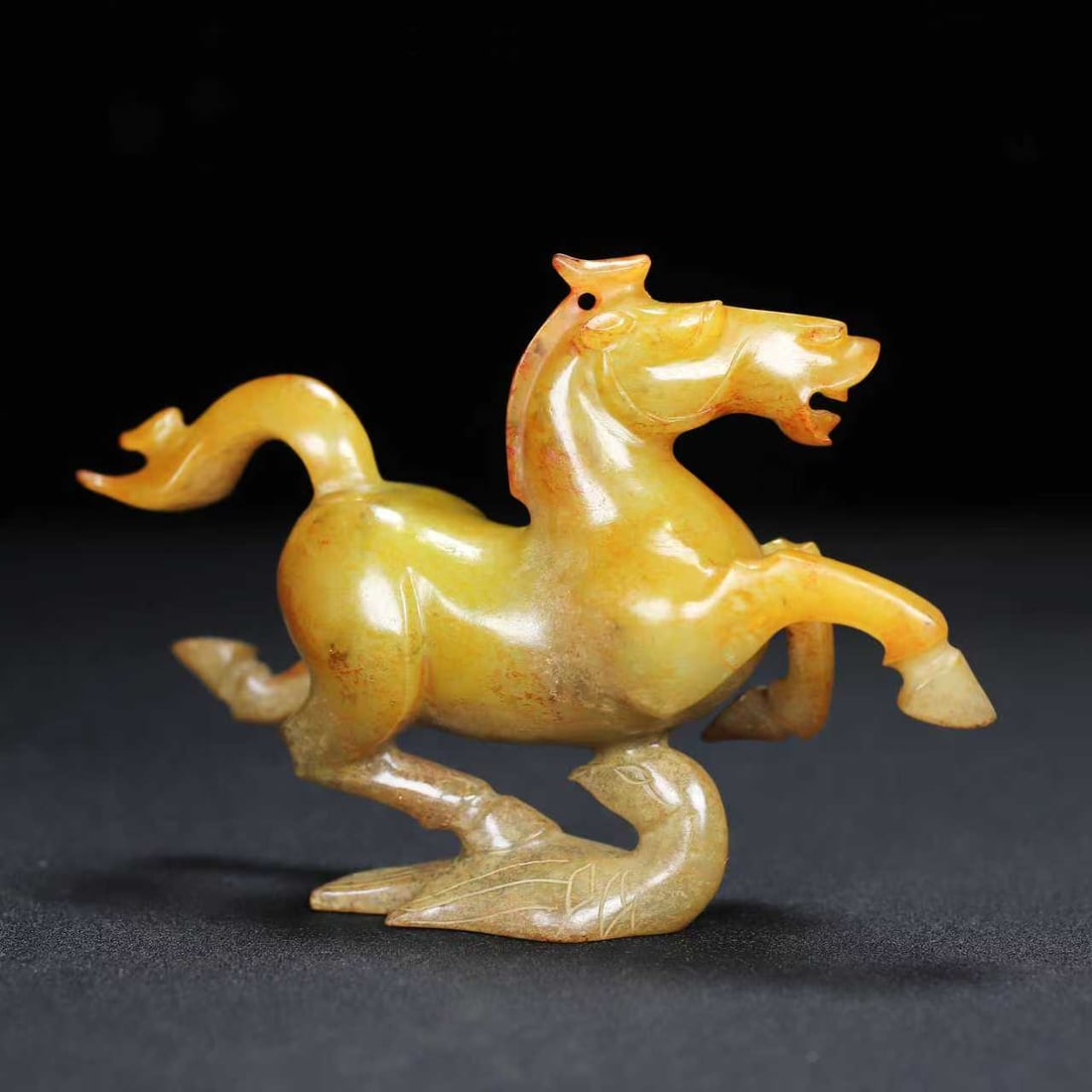 A Pair Hetian Jade Horse & Swallow Statue - 8