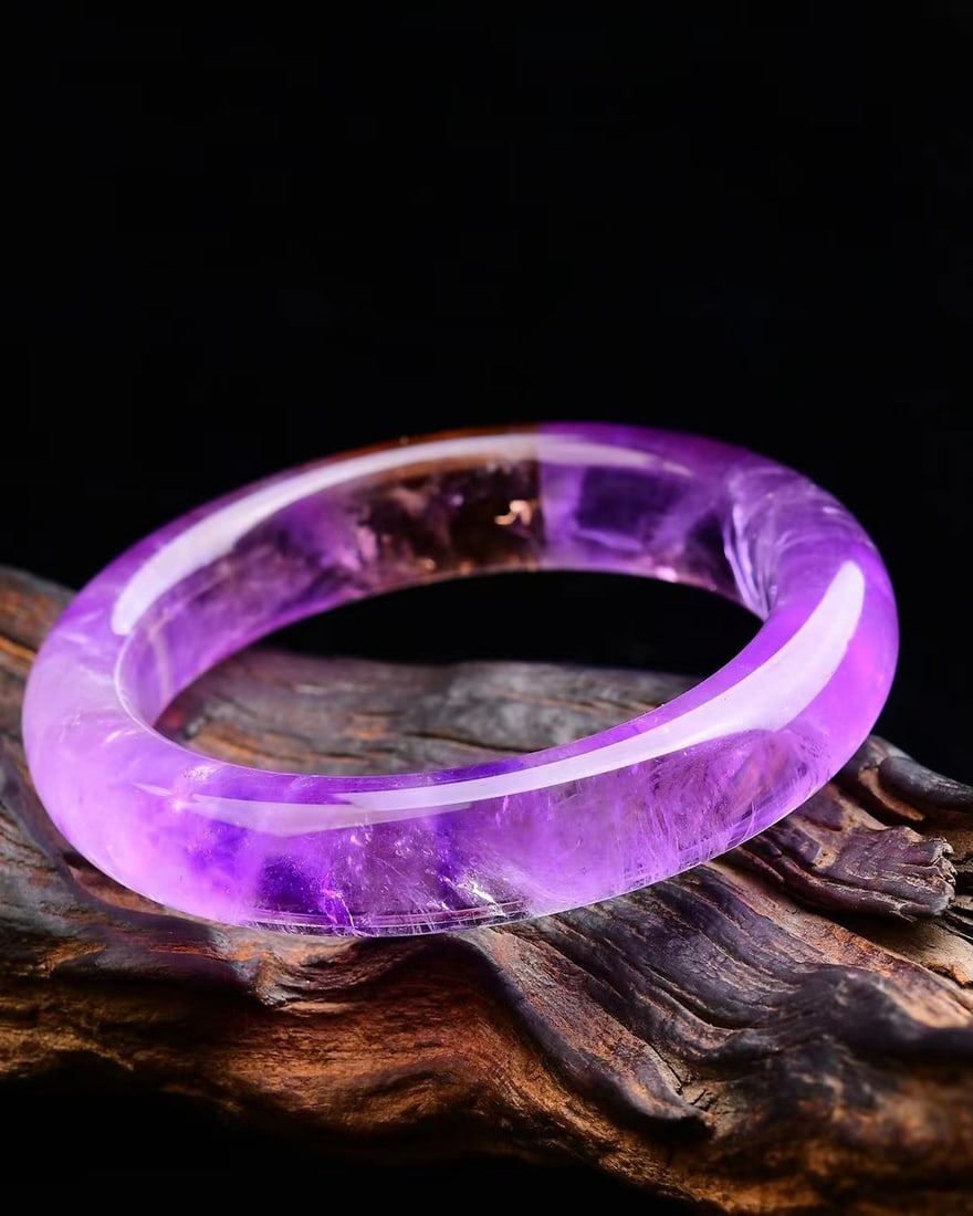 Inside Diameter 54mm Amethyst Bracelet with Certificate - 3