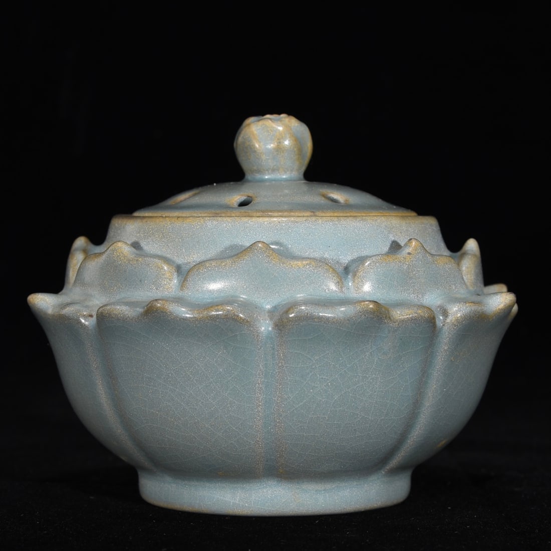 Ru Kiln Sky Blue Glaze Porcelain Incense Burner (1 of 9)