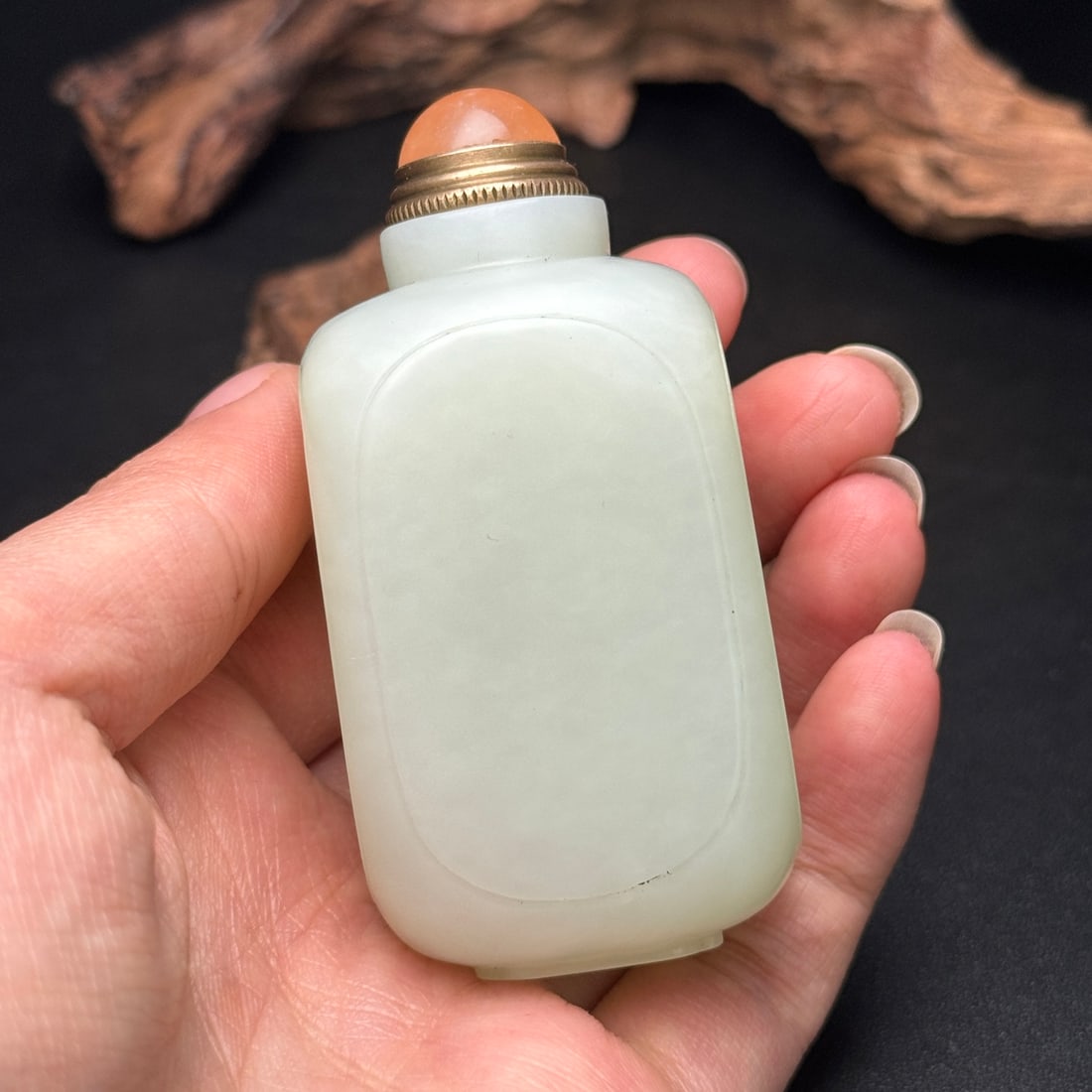 Hetian Jade Snuff Bottle - 9
