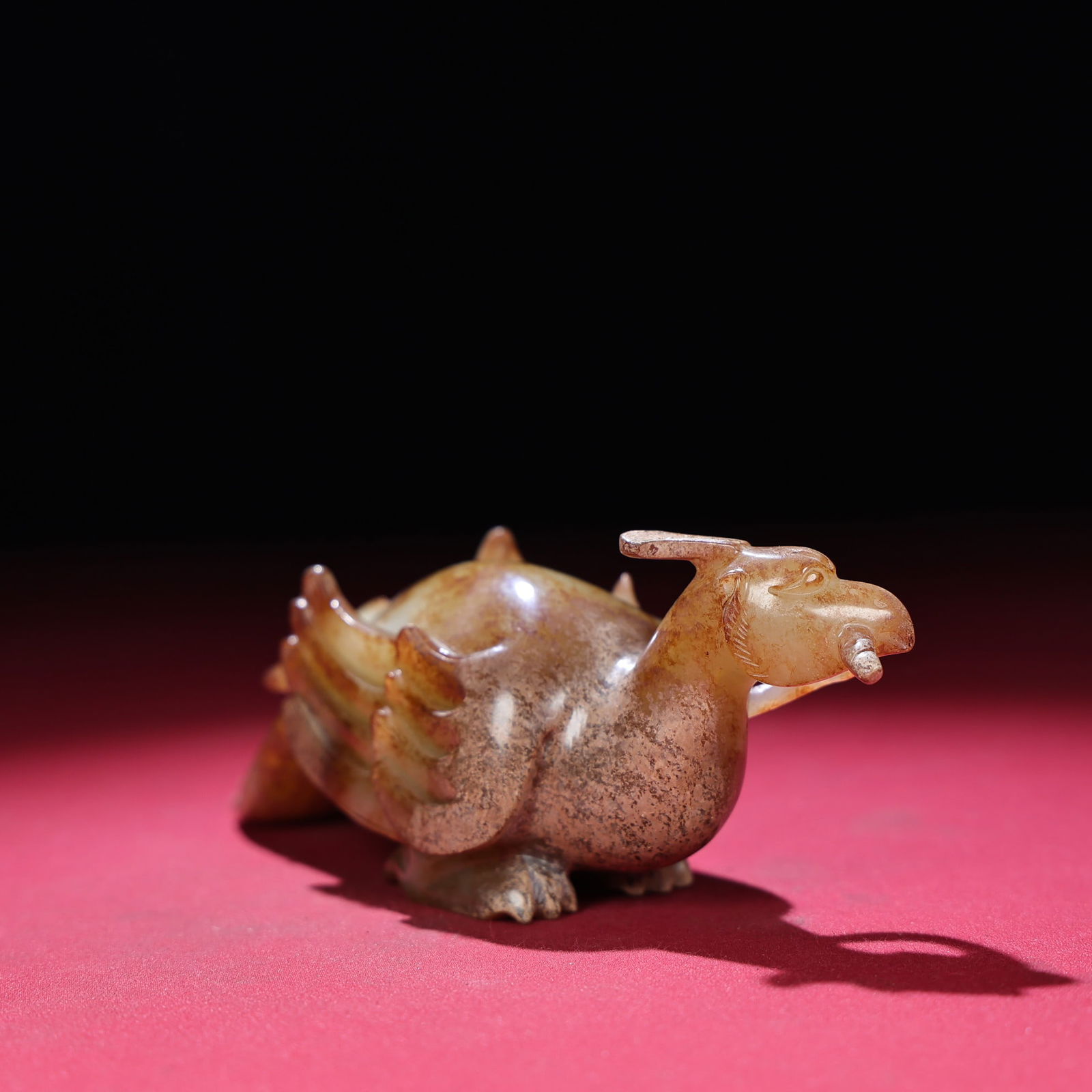 Hetian Jade Phoenix Bird Statue - 4