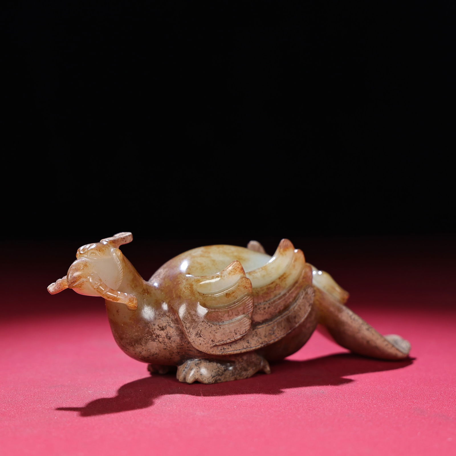 Hetian Jade Phoenix Bird Statue - 6