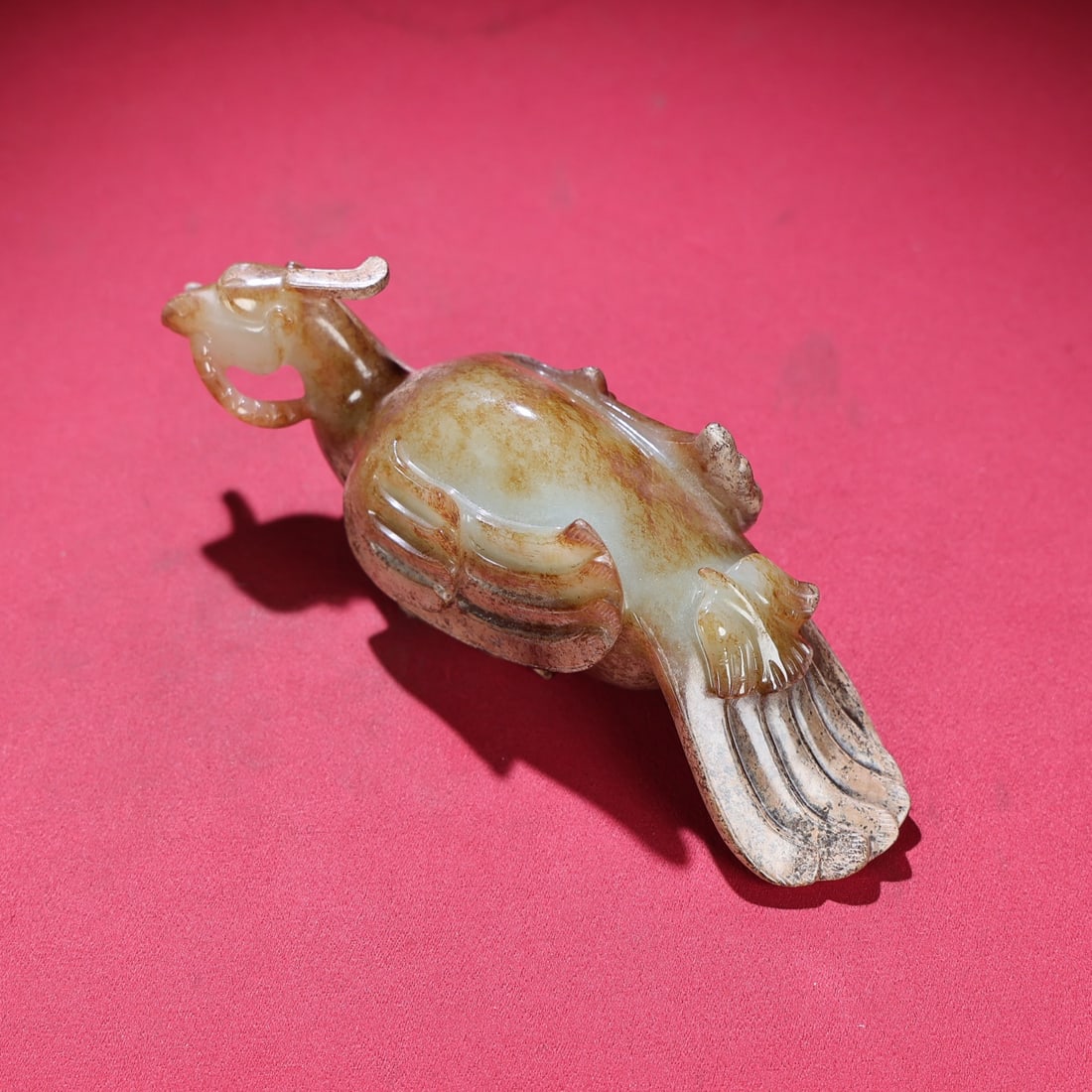 Hetian Jade Phoenix Bird Statue - 8
