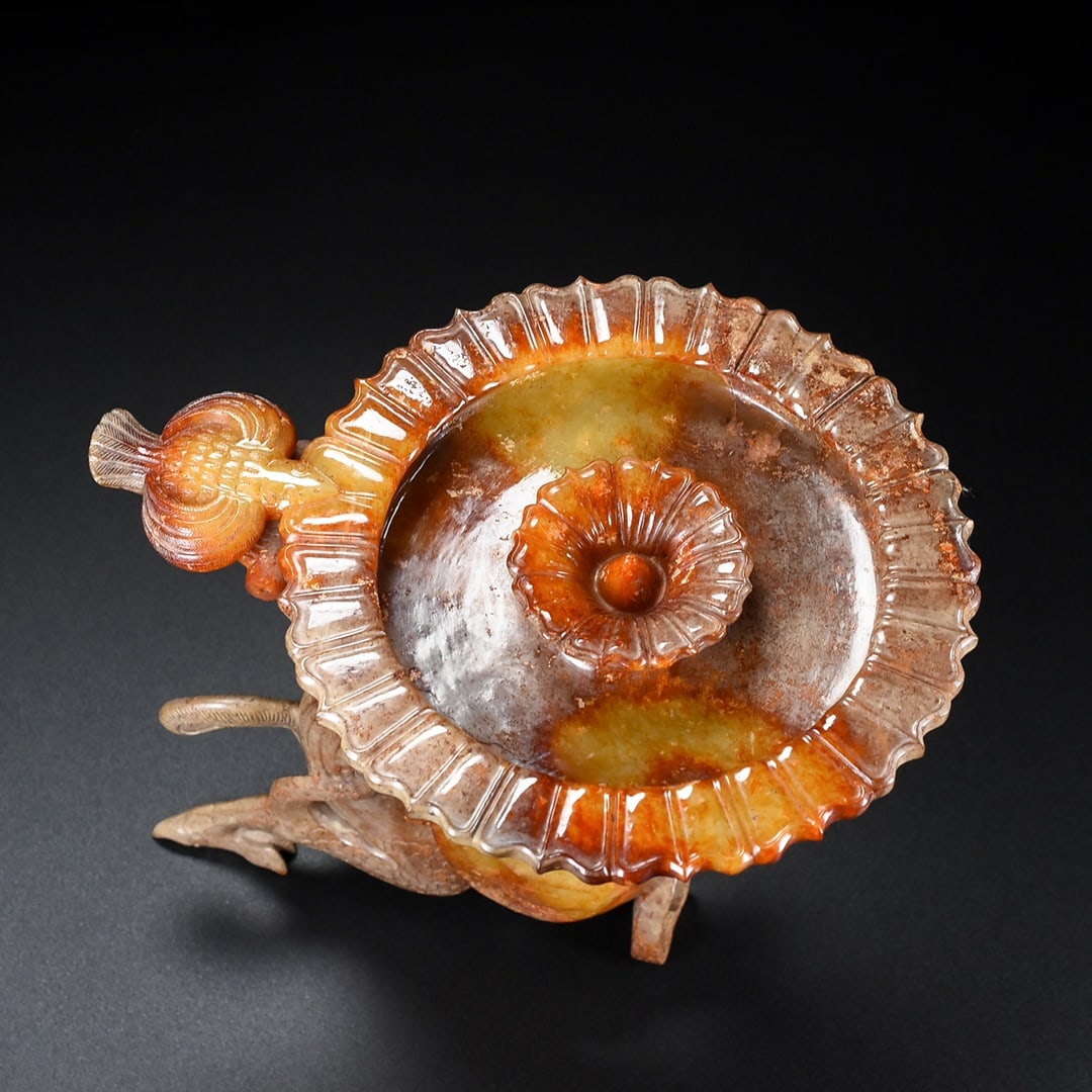 Hetian Jade Phoenix Candlestick - 2