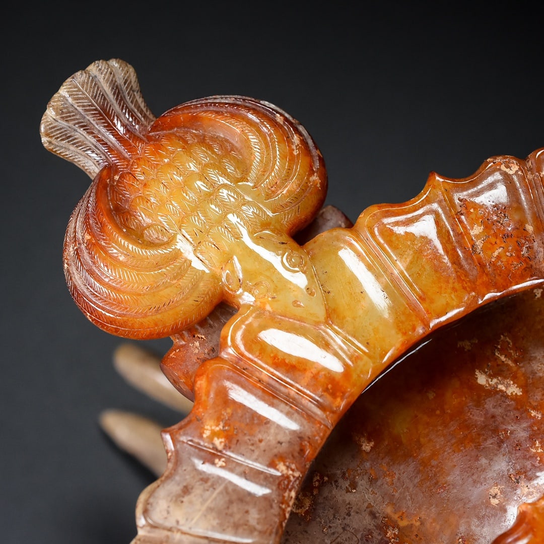 Hetian Jade Phoenix Candlestick - 3