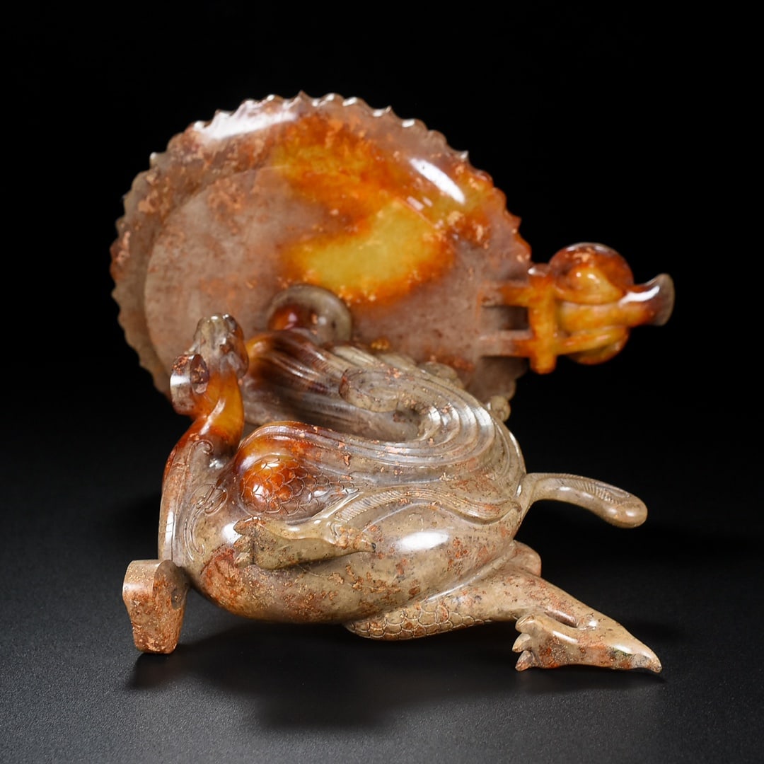 Hetian Jade Phoenix Candlestick - 6