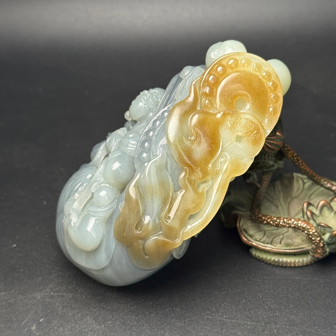 Hetian Jade Hand-Carved Buddhism Arhat Pendant - 4