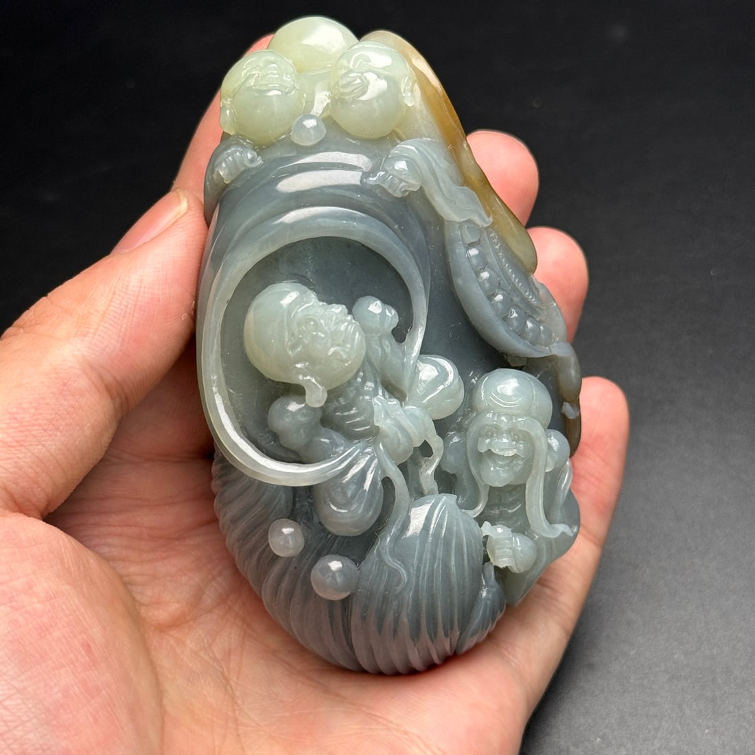 Hetian Jade Hand-Carved Buddhism Arhat Pendant - 8